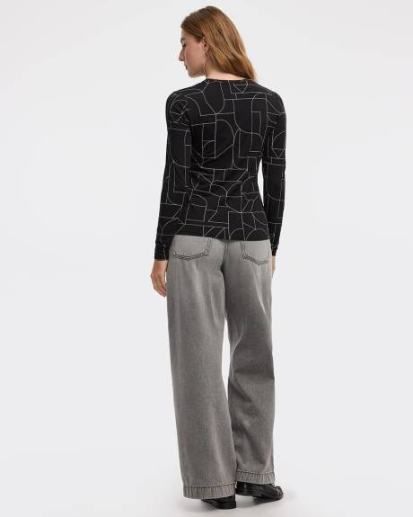 T-shirt à manches longues et col rond