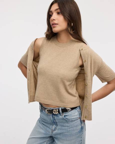 Sleeveless Crew-Neck Top