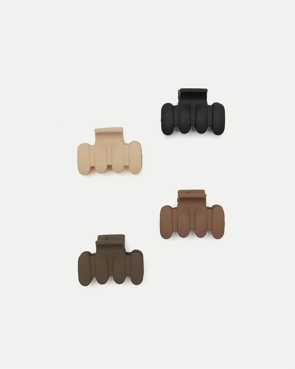 Small Rectangular Claw Clips - Set of 4