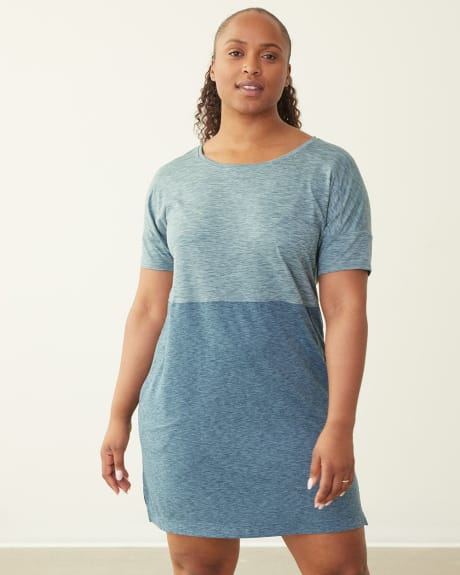 Short-Sleeve Colour-Block Dress, Dry Lux Hyba