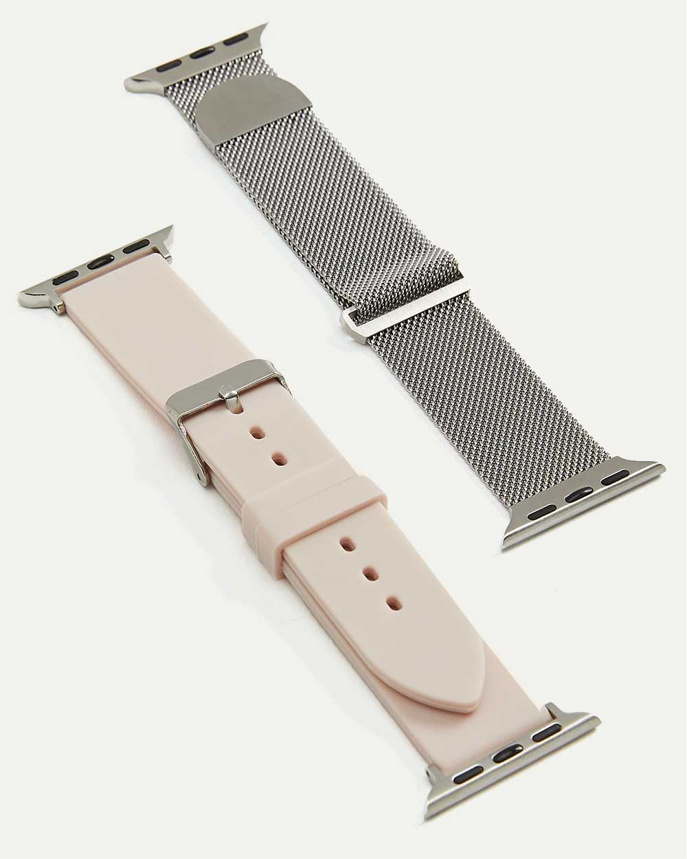 2-Pack Silicone & Mesh Apple Watch Straps