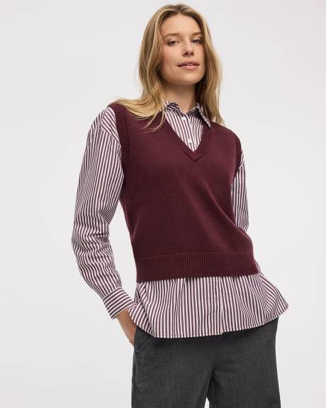 V-Neck Knit Vest