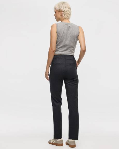 Pantalon pied-de-poule à taille haute et jambe droite - Le Stretch Moderne (MD)