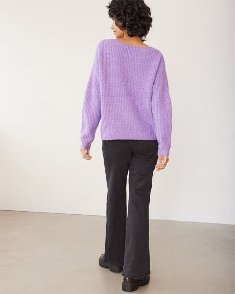 Long-Sleeve Boat-Neck Pullover