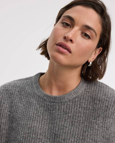 Veste en tricot sans manches à col rond