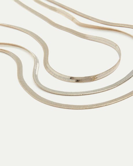 Herringbone Multi-Chain Necklace