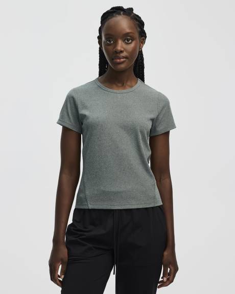 T-shirt c&ocirc;tel&eacute; &agrave; col rond et manches courtes - Dry-Lux (MD) Hyba