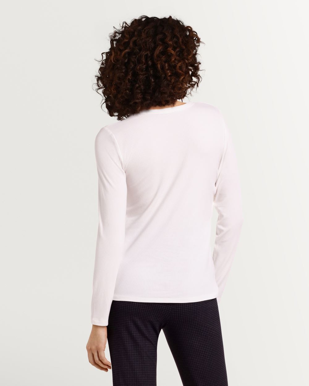 Ribbed Long Sleeve Crew Neck Top R Essentials