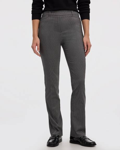 Pantalon pied-de-poule à jambe droite et taille haute - L'Iconique (MD)