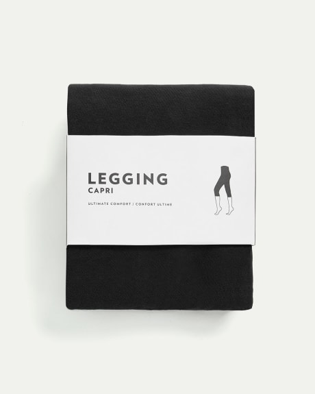 Legging capri en coton uni