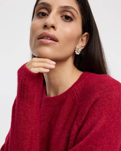 PlushSoft Long-Sleeve Crew-Neck Dress