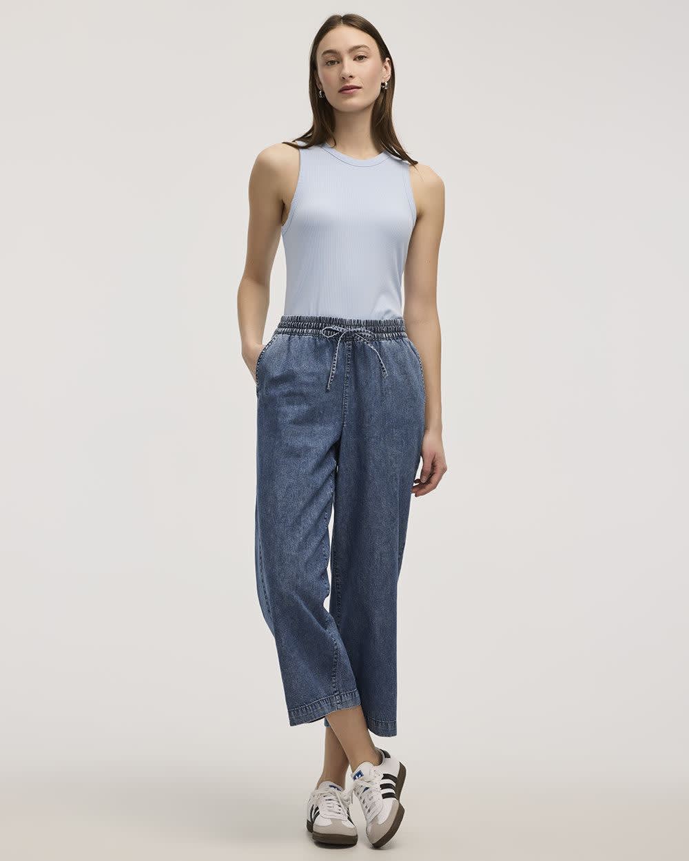Wide-Leg Cropped Jean - Petite