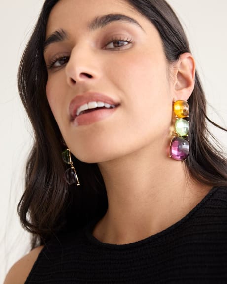 Three-Layer Pendant Earrings