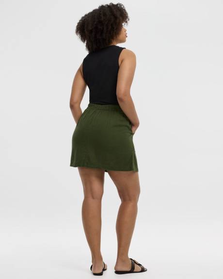 Linen-Blend Skort