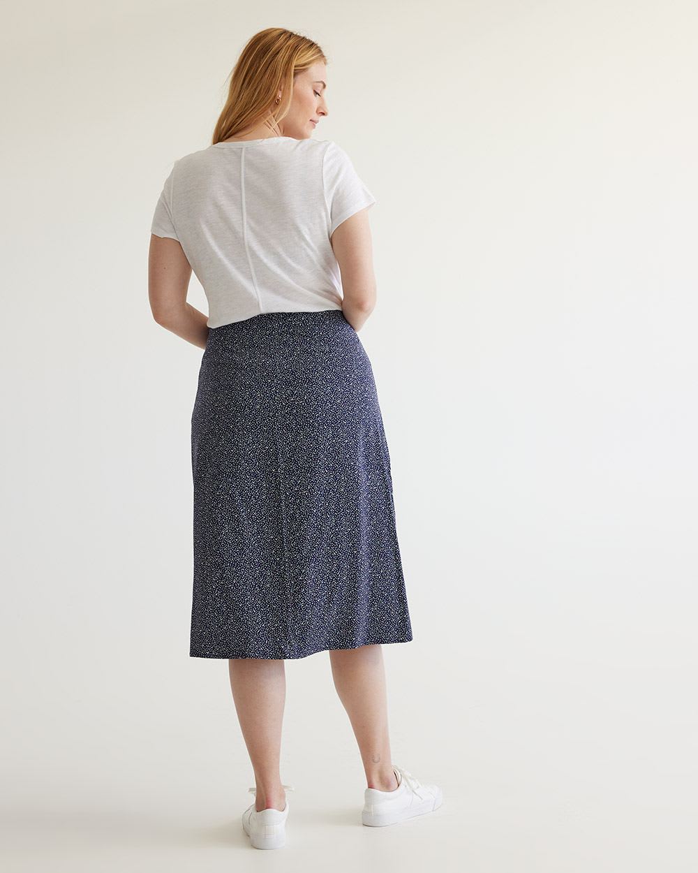 Midi Skirt with Front Slit