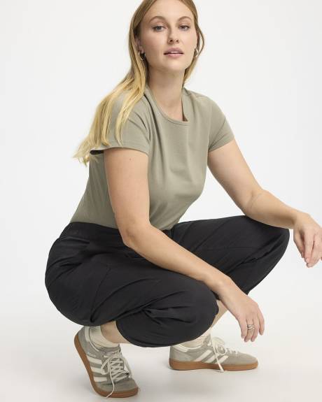 Pantalon jogger en popeline avec poches cargo - Long