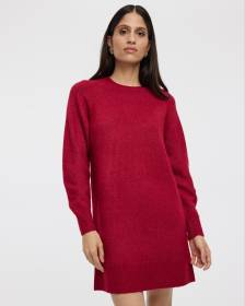 PlushSoft Long-Sleeve Crew-Neck Dress