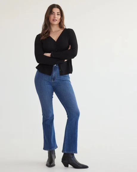Flare-Leg Super High-Rise Jean