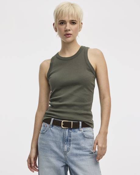 Camisole côtelée à col rond - R Essentials