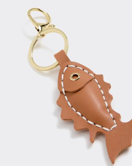 Faux Leather Fish Bag Charm