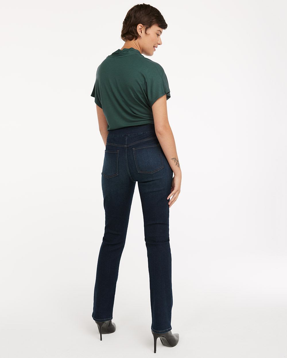 Mid-Rise Dark Wash Jean with Straight Leg, The Original Comfort - Tall