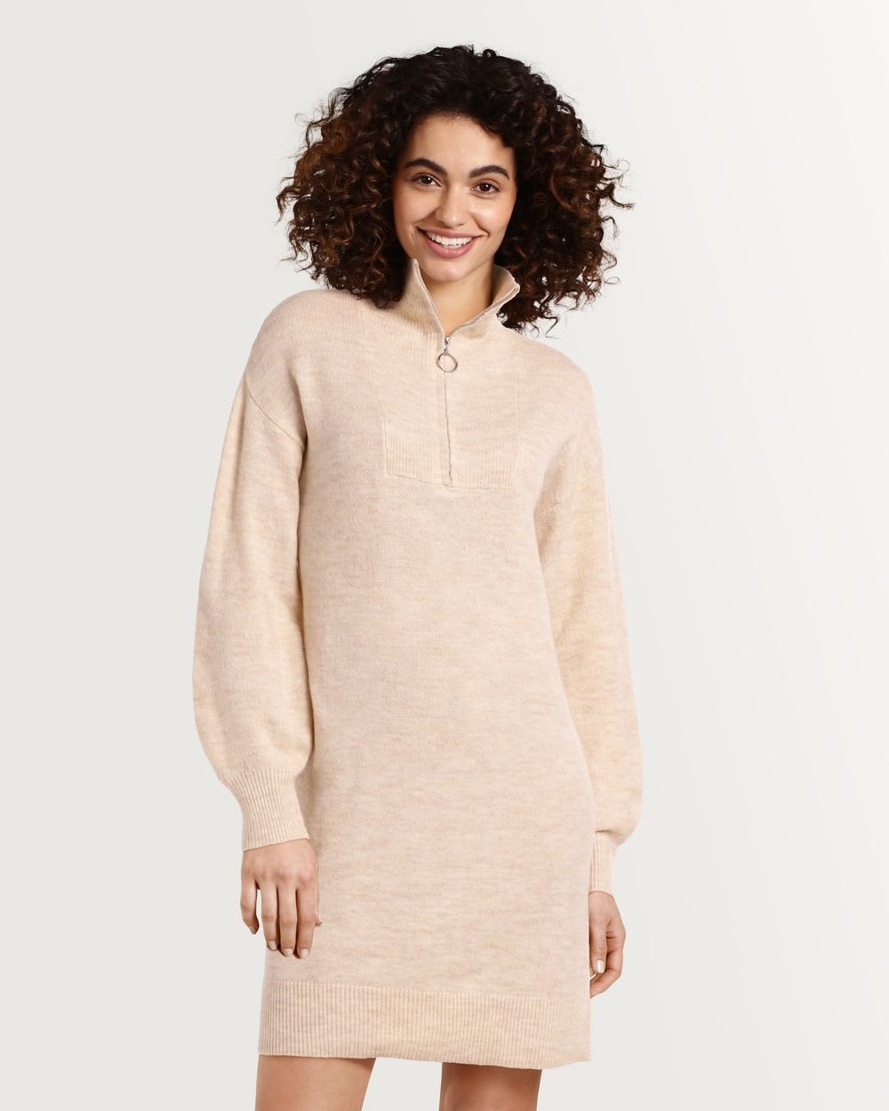 Half Zip Knit Sweater Dress | Regular | Reitmans