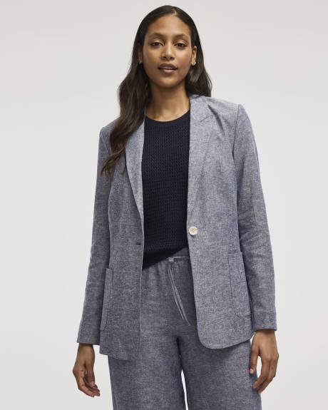 Veston en m&eacute;lange de lin