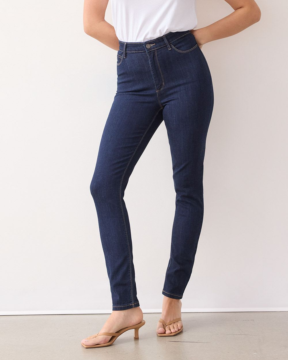 Skinny-Leg High-Rise Curvy Jean, Signature Soft