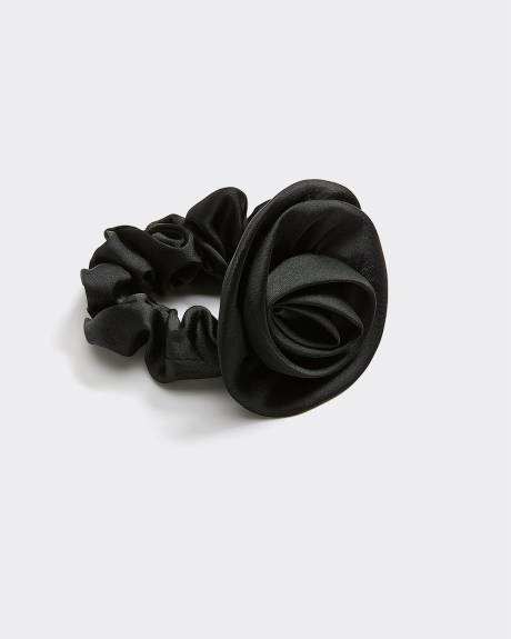Satin Scrunchie with Flower