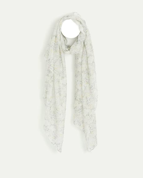 Woven Floral Scarf