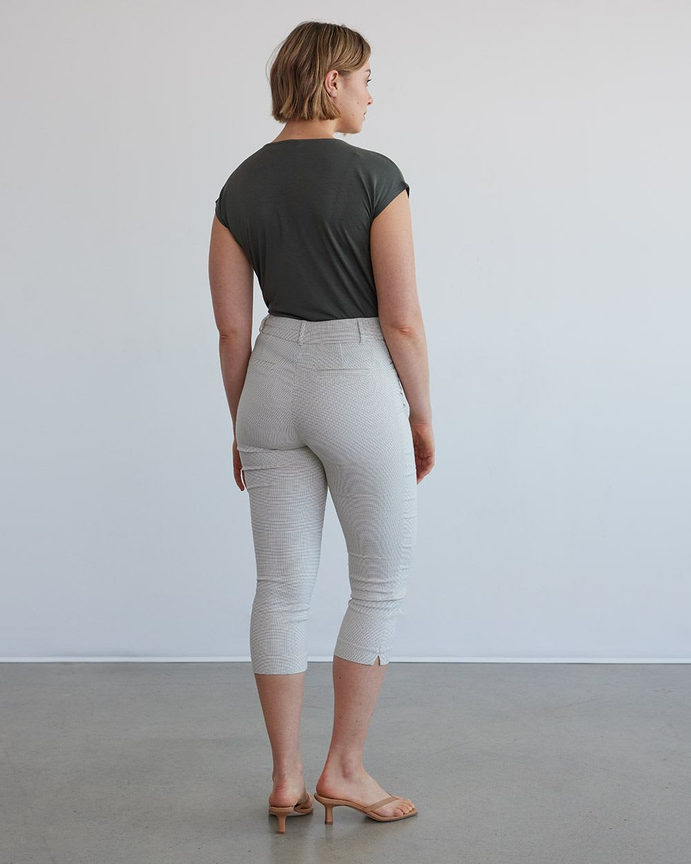 NEW Women Fashion Pants Lace Trim Capri Leggings Slim Fit Trousers