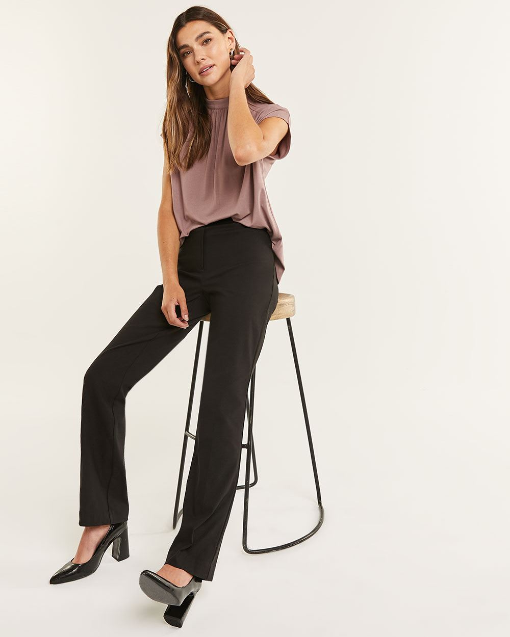 Bootcut Pull On Solid Pants The Iconic - Petite