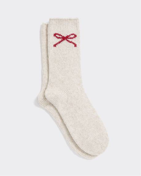 Bas d'hiver avec boucle à l'ourlet