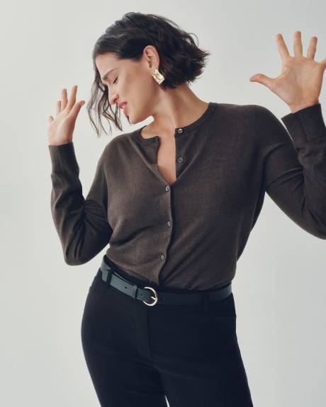 Crew-Neck Cardigan - R Essentials