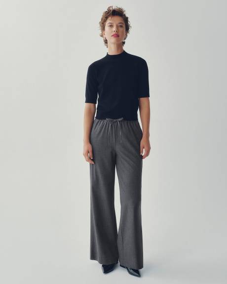 Wide-Leg High-Rise Pull-On Pant - The Timeless
