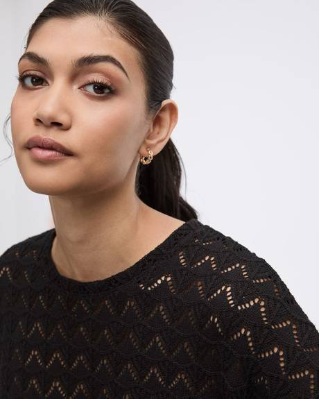 Crew-Neck Crochet Tee