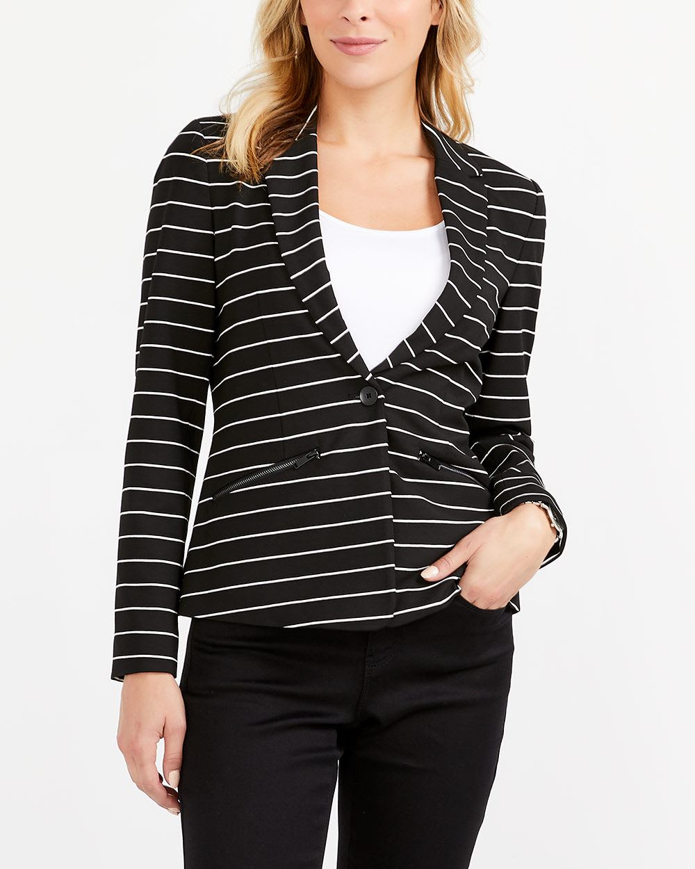 Striped Knit Blazer | Women | Reitmans