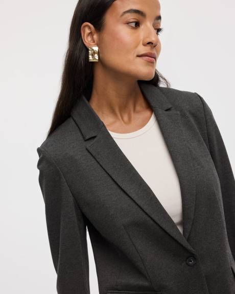 Veston ajusté en tricot à un bouton - Le Stretch Moderne (MD)