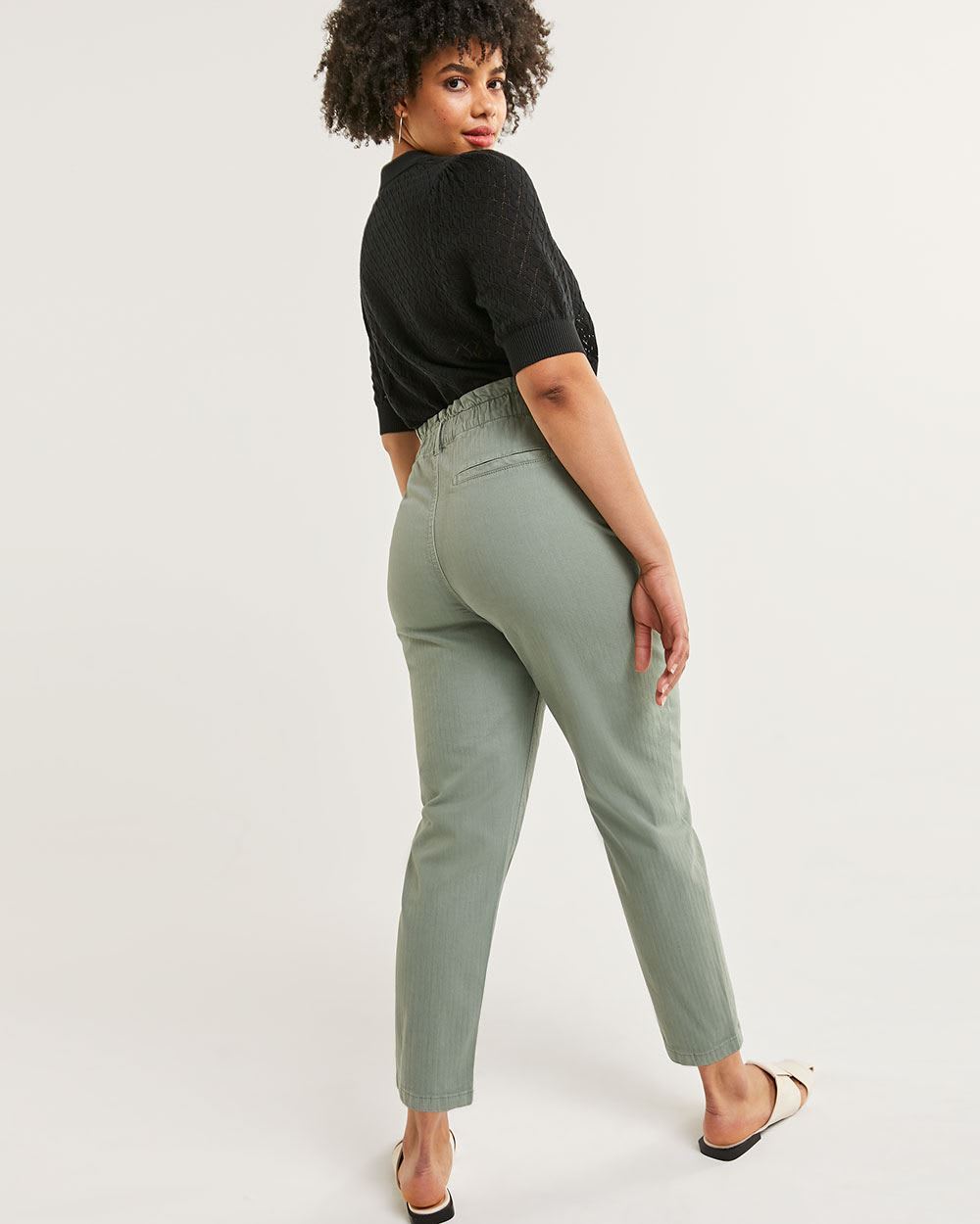 Super High Rise Ankle Tapered Chino Pants - Petite