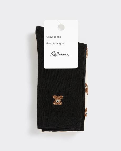 Bas avec oursons - 2 paires