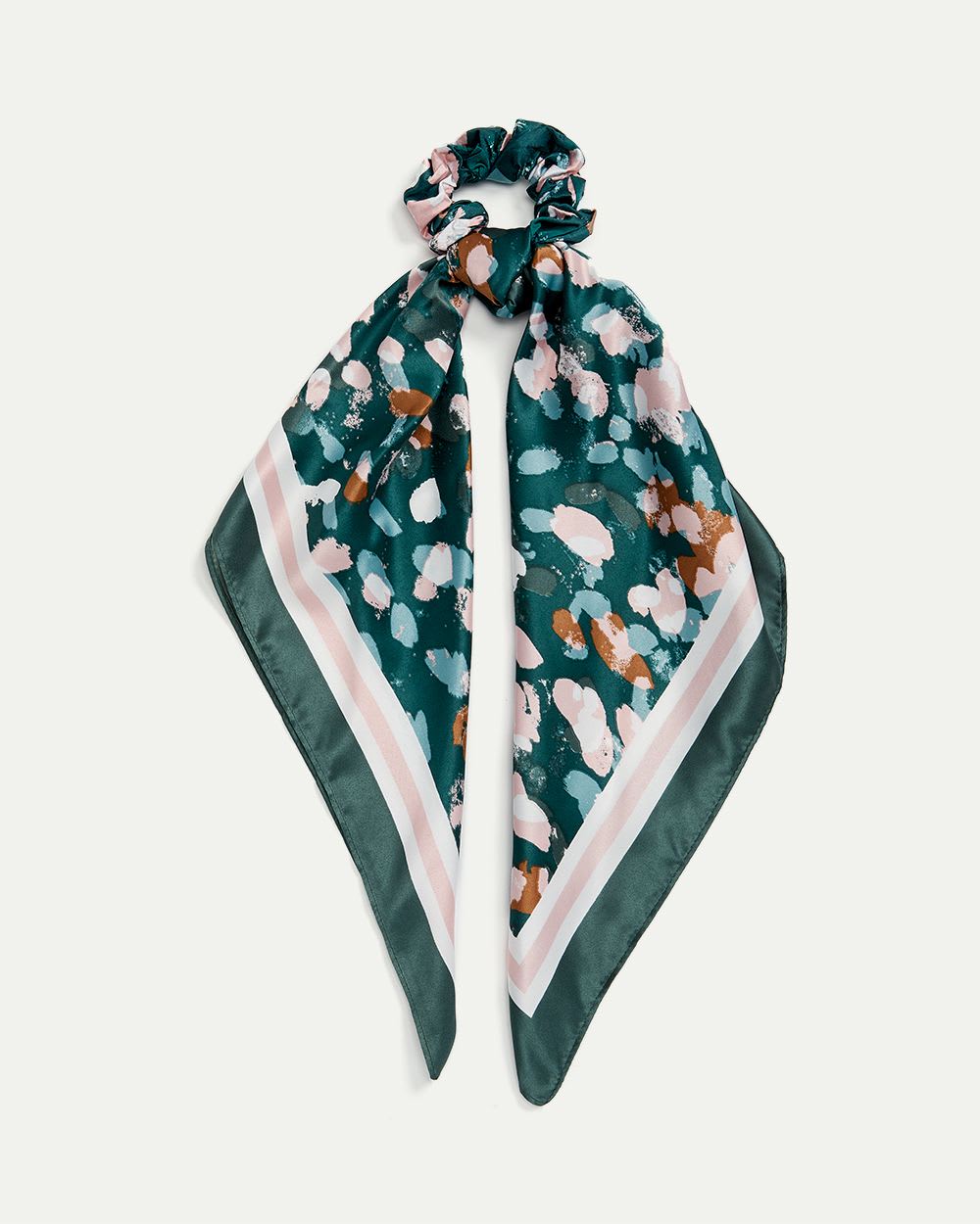 Chouchou foulard imprimé abstrait