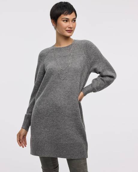 PlushSoft Long-Sleeve Crew-Neck Dress