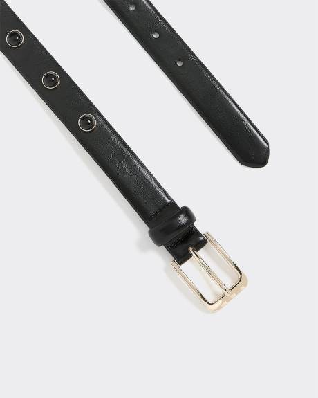 Ceinture en faux cuir à clous