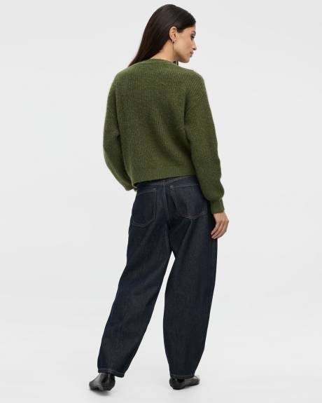 Cardigan ample à manches longues et col V