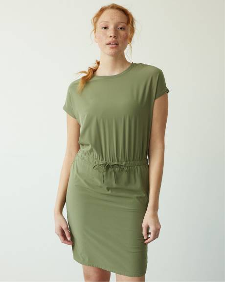 Short-Sleeve Dress With Inner Short