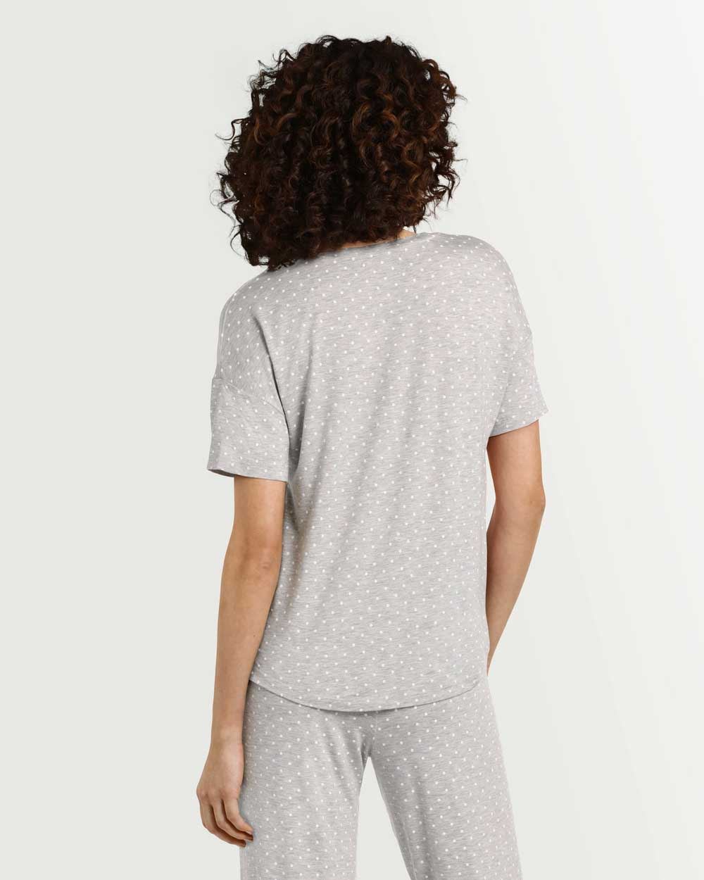 Short Sleeve Henley Pyjama Top