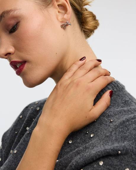 Small Delicate Bow Earrings