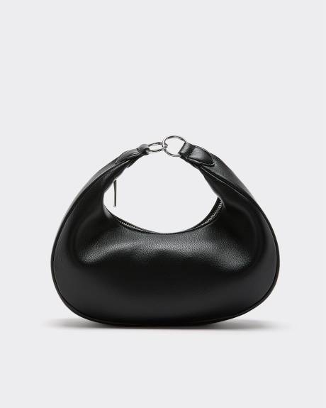 Half-Moon Bag with Studded Strap