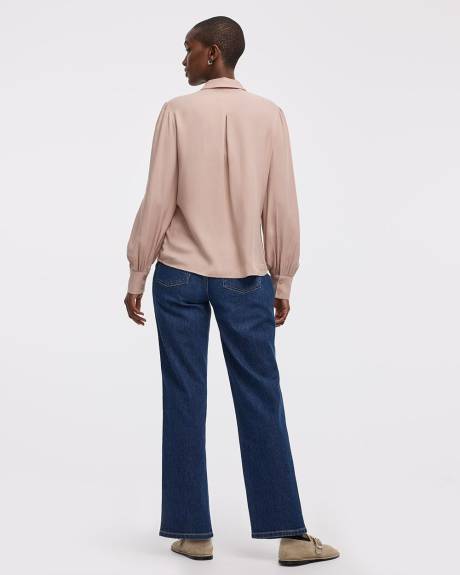 Blouse à manches longues avec volants en cascade