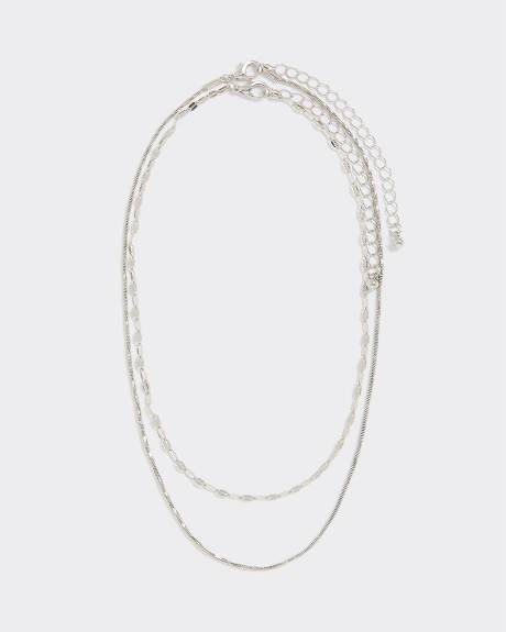 Double-Chain Short Necklace